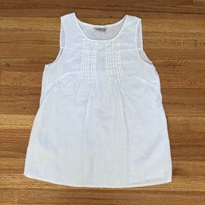 White Linen Tank Top